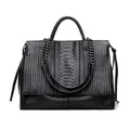 Damen handtasche Luxus einfache Krokodil leder Handtaschen Kette Damen Umhängetasche schwarz große