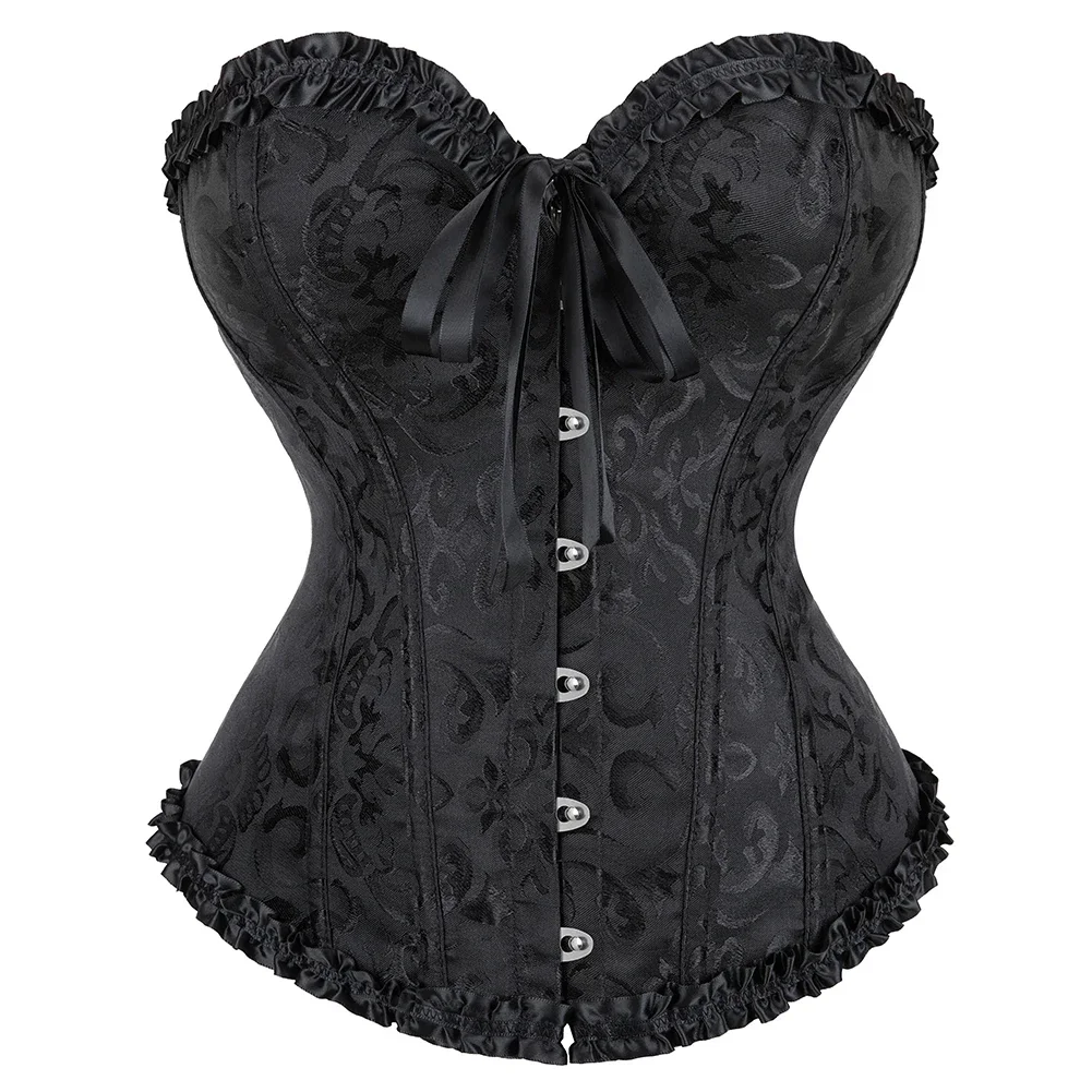Corsetto vintage Top Corsetti gotici Bustier Steampunk Bustini e corsetti in pizzo Bustini sexy taglie forti
