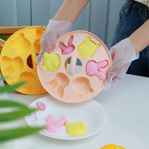 Cartoon Baby Food Supplement Silikon form Baby Reiskuchen Keks niedlichen Haustier Kuchen Katze