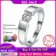 Unisex Silber 0 5 Ring mit Referenzen runde ct Zirkon Diamant Ehering Geschenks chmuck für Frauen