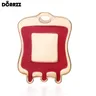 DCARZZ Medical Blood Bag spilla smaltata Pin Emergency Medicine Jewelry distintivo per trasfusione
