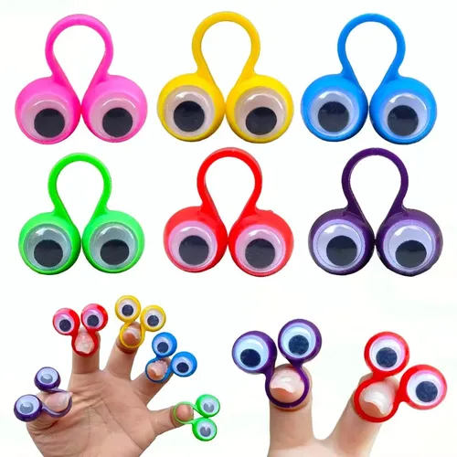 5-20 stücke Finger puppen Plastik ringe mit wackeln den Augen Kinderspiel zeug Baby party begünstigt