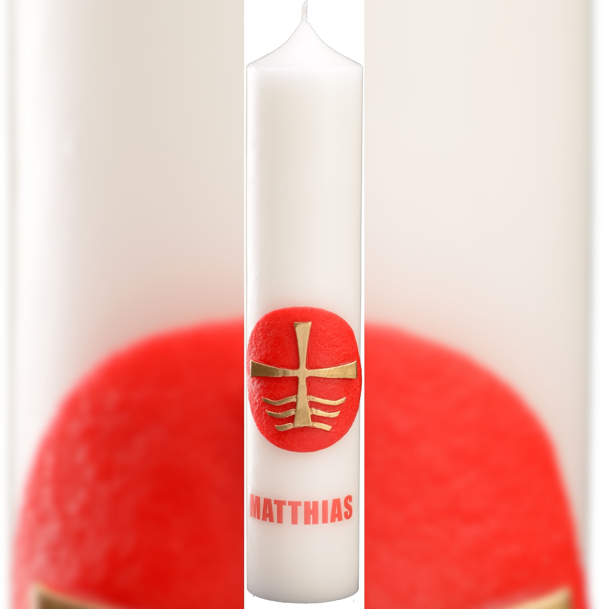 Apostelkerze MATTHIAS mit Wachsauflage Elfenbein 300 x Ø 60 mm, 1 Stück Image