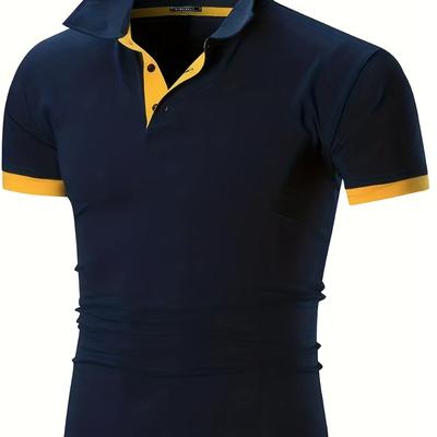 TEMU Breathable Regular Shirt, Men's Casual V-neck T-shirt Short Sleeve For Summer, Men's Clothing Image