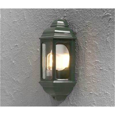Konstsmide - Außen Wandlaterne cagliari, Halbschale im Landhausstil, Grün, Höhe 36cm Image