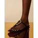 Women's Kima Flat Sandal in Black / 7 | BCBGMAXAZRIA
