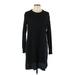 Rag & Bone Casual Dress - Sweater Dress Crew Neck Long Sleeve: Black Dresses - Women's Size Medium