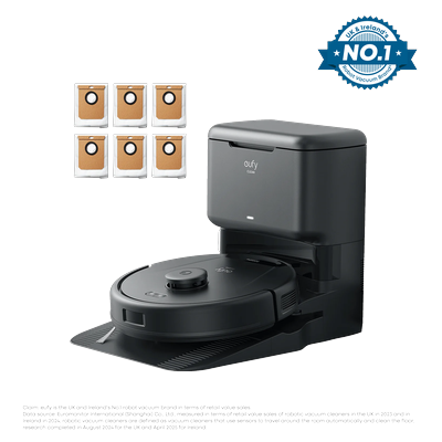 eufy Clean L60 with Self-Empty Station + Dust Bags (6 packs)