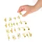 24Pcs/Set Mini Golden Trumpet Saxophone Wind instruments Doll Musical Instrument for Dolls Music