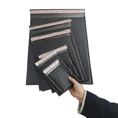 50 Pcs Bubble Envelope Black Polyfoam Padded Envelope Gift Bag for Books and Magazines Lined with