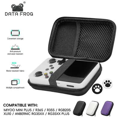 Data Frog Protable Bag for RG35XX Plus Case for ANBERNIC RG35XX FUND Cover Case for R36S R35S