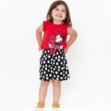 Disney Matching Sets | Disney Junior Minnie Toddler Girl’s True Red Tank Top & Shorts 2-Piece Set 2t | Color: Black/Red | Size: 2tg