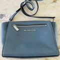 Michael Kors Bags | Michael Kors Bags | Michael Kors Sophie Surf Blue Soft Leather Small Bag | Color: Blue/Silver | Size: Os