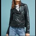 Anthropologie Jackets & Coats | Anthropologie Michael Stars Convertible Leather Moto Jacket | Color: Black | Size: L