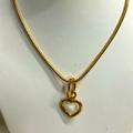 Anthropologie Jewelry | Anthropologie Gold Snake Chain And Heart Pendant. Nwt | Color: Gold | Size: Os