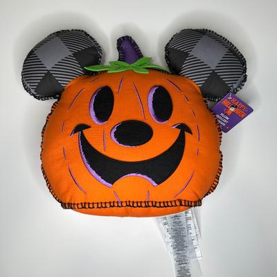 Disney Holiday | Nwt Disney Parks Happy Halloween 2021 Mickey Hey Pumpkin Pillow | Color: Black/Orange | Size: Os