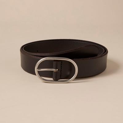 Lucky Brand Beveled Edge Leather Belt - Women's Accessories Belts in Black, Size M