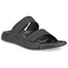 Pantolette ECCO "COZMO W", Damen, Gr. 37, schwarz, Leder, sportlich, Schuhe, Sommerschuh, Schlappen mit zwei Klettverschlussriemen