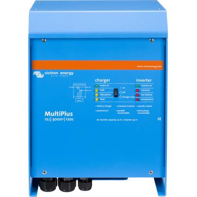 Wechselrichter VICTRON ENERGY "»Inverter / Charger Victron MultiPlus 12/3000/120-16«", blau, B:25,8cm H:36,2cm L:21,8cm, Aluminium, Wandler, 3000W - 12V DC zu 230V AC / 50Hz (Inverter)