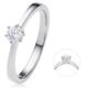Diamantring ONE ELEMENT "0.2 ct Diamant Brillant Ring aus 950 Platin" Fingerringe Gr. 56, Platin 950-Diamanten, silberfarben (silber) Damen Diamantringe