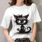 Roman Cartoon Katze Druck muster Harajuku Mode lässig Street Wear Mode Sommer Männer und Frauen