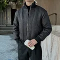 2022 Winter Jackets Men 3D Fold Bomber Jacket Men Thick Warm Business Casual Outwear Social
