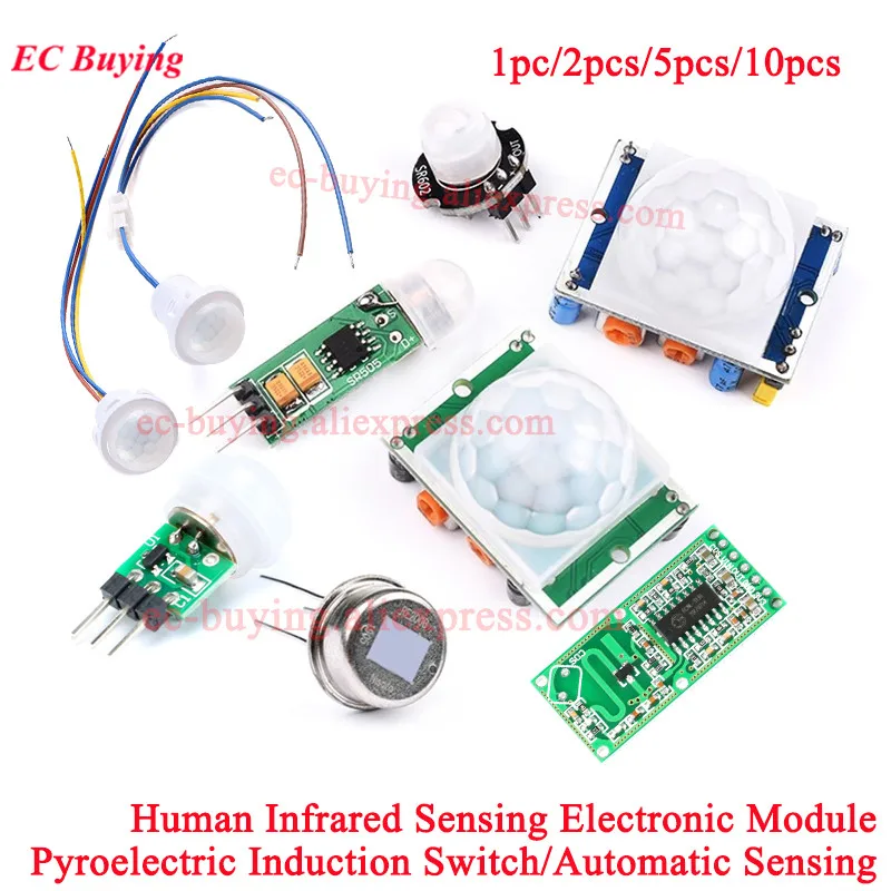 1-10 Stück HC-SR501 SR505 AS312 SR312 RD624 SR602 Einstellen IR Pyroelektrisches Infrarot Mini PIR Modul Bewegungssensor Detektor für Arduino Image