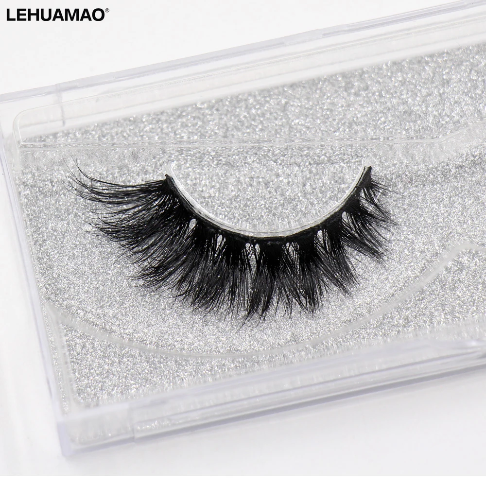 LEHUAMAO 3D Nerz Wimpern Make-Up Wimpern Flauschigen Natürliche lange gefälschte wimpern Voller streifen wieder verwendbare Falsche Wimpern Verlängerung 1 Paar Image