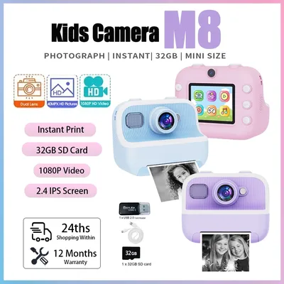 Appareil photo M8 pour enfants impression instantanée objectif pour touristes impression photo