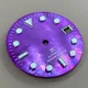 Cadran de montre violet pour mouvement automatique NH35 cadrans de montre Shoous verts cadran 3D