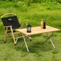 Table de camping pliante portable en bambou table de pique-nique de jardin en plein air table