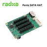 Cappello Penta SATA per Radxa ROCK Series ROCK 4 A + / ROCK 3A / ROCK 5A