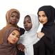 Women's Solid Color Hijab Scarf, Tassel Trim Soft Fashion Head Scarf, Casual Headwear Headwraps For Ramadan