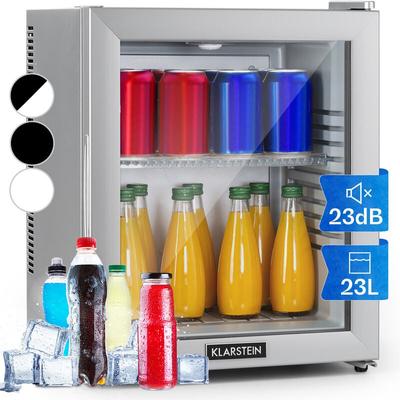 Klarstein - Brooklyn 24 Mini-Kühlschrank Glastür led Ablage Image