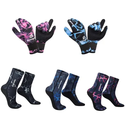 3mm Neoprene Diving Socks Diving Gloves Non-slip Gloves Swimming Boots For Spearfishing Swimming