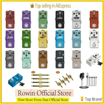 Rowin Mini Guitar Pedals Nano Size Dist OverDrive Fuzz Chorus Flanger Phaser Delay Dumble Booster