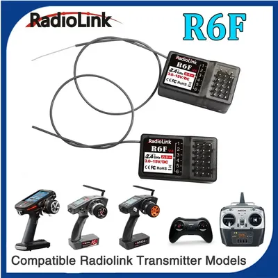 Radiolink R6F Receiver 6 Channel 2.4GHz for RC Car and Boat Radio Transmitter Remote Controller