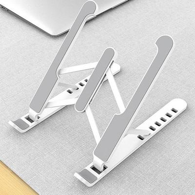 Adjustable Foldable Laptop Stand Non-slip Desktop Laptop Tablets racks Support for ipad Stand Folding Laptop Stand Holder Aluminum Portable Desk Silicone Bottom Non-Slip Mounts