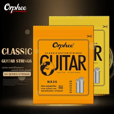 Orphee Classical Guitar Strings Silver Plated Wire Nylon Strings NX Series 6pcs/Set for Classic