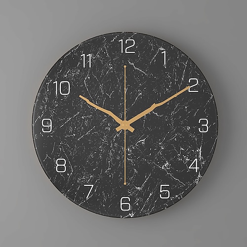 12 Zoll 30 cm Zeitwirbel große Wanduhr aus Holz – geräuschlose und nicht tickende Wanduhr mit Quarzwerk, nordische kreative Wohnzimmer-Mode-Wanduhr, Heimdekoration, Schlafzimmer, Retro, geräuschlose Image