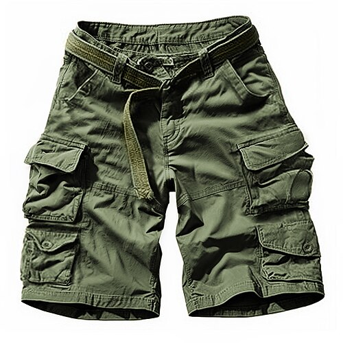 Herren Taktische Shorts Cargo-Shorts Shorts Knöpfe Mehrere Taschen Einfach tragbar Kurz Outdoor Täglich Ausgehen Mode Klassisch Armeegrün Gelbe Tarnung Image