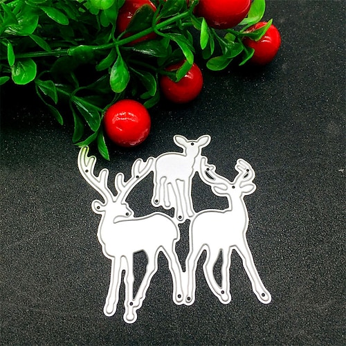 Gestalten Sie Weihnachtshirsch mit Stanzformen aus Metall – perfekt für Kartengestaltung, Scrapbooking, Stempeln und mehr! Image