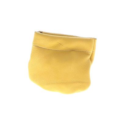 Leather Coin Purse: Yellow Clothing