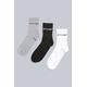 Cady Womens Recycled Ankle Socks 3-Pack - Grey