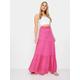 Long Tall Sally Tall Pink Acid Wash Tiered Skirt, Pink, Size 12, Women