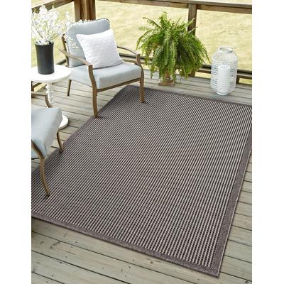 Teppich "Natura Lagerräumung", schwarz (schwarz,grau), B:240cm H:6mm L:320cm, Polypropylen, MYFLAIR MÖBEL & ACCESSOIRES, Teppiche, Uni Farben, mit Bordüre, Outdoor geeignet, Balkon, Terrasse Image