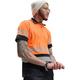 Capto Apparel Warnschutz-T-Shirt – Reflektierendes Warn-Shirt – Warn-Shirt – Sicherheits-T-Shirt – Arbeits-Shirt – Warn-Shirt für Herren – T-Shirt für Arbeitskleidung – Orange/Schwarz – XL