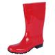 LEMIGO Ilse Women's Wellington Boots High Rain Boots, red, 8.5 UK