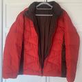 Columbia Jackets & Coats | Columbia Women's Reversible Down Puffer Red/Brown Coat In Women's Size Large | Color: Brown/Red | Size: L