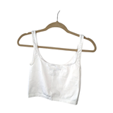 Free People Tops | Free People Scoop Neck Brami Halter Top Camisole In White Women's Size Medium | Color: White | Size: M